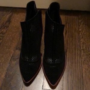 Rarely worn, Vince Camuto, black perforated boots